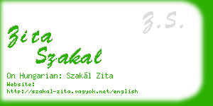zita szakal business card